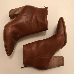 Lucky Brand Brown Leather Bootie